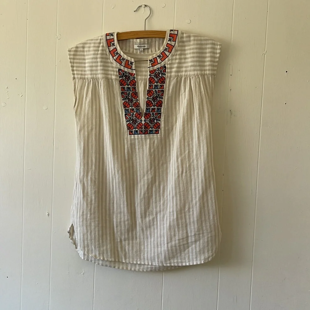Madewell Belize Embroidered Swim Cover Up Tunic S Small - Picture 1 of 6
